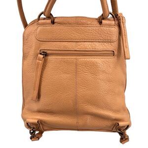 Clarks Leather Backpack Bag Tan